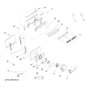 CONTROL PANEL & COOKTOP Diagram and Parts List for PVB94ST2SS  General Electric Range Hood