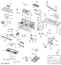 OVEN CAVITY PARTS Diagram and Parts List for JNM7196DF1CC  General Electric Microwave