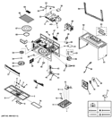 OVEN CAVITY PARTS Diagram and Parts List for JVM6172DF1WW  General Electric Microwave