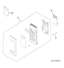 CONTROL PARTS Diagram and Parts List for JVM6177DF1WW  General Electric Microwave