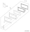 DOOR PARTS Diagram and Parts List for JVM7195DF1BB  General Electric Microwave