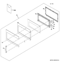DOOR PARTS Diagram and Parts List for LVM6177DF1WW  General Electric Microwave