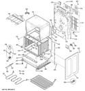 LOWER OVEN Diagram and Parts List for JB850DF1WW  General Electric Range
