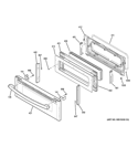 UPPER DOOR Diagram and Parts List for JB870DF1BB  General Electric Range