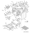 BODY PARTS Diagram and Parts List for JB650SIF1SS  General Electric Range