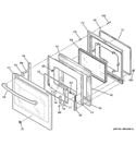 DOOR Diagram and Parts List for PB930TF1WW  General Electric Range
