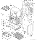 LOWER OVEN Diagram and Parts List for PCB950SF1SS  General Electric Range