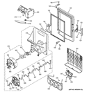 ICE MAKER & DISPENSER Diagram and Parts List for DFE29JSDCSS  General Electric Refrigerator