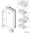 FRESH FOOD DOOR Diagram and Parts List for DFE29JSDDSS  General Electric Refrigerator