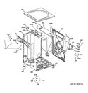CABINET & TOP PANEL Diagram and Parts List for GFDN110ED1WW  General Electric Dryer