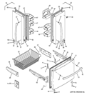 DOORS Diagram and Parts List for GNS22EGEAFWW  General Electric Refrigerator