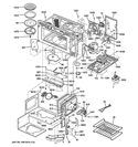 INTERIOR PARTS 1 Diagram and Parts List for PSA9240DF1WW  General Electric Microwave