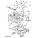 OVEN CAVITY PARTS Diagram and Parts List for PSA9240SF1SS  General Electric Microwave