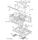 OVEN CAVITY PARTS Diagram and Parts List for PVM9179DF1BB  General Electric Microwave