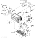 OVEN CAVITY PARTS Diagram and Parts List for PEM31DF1CC  General Electric Microwave