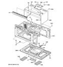 OVEN CAVITY PARTS Diagram and Parts List for PSA9120DF1BB  General Electric Microwave