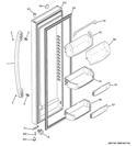 FRESH FOOD DOOR Diagram and Parts List for DSE26JSEBCSS  General Electric Refrigerator