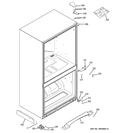 CASE PARTS Diagram and Parts List for GBE20ETEBRWW  General Electric Refrigerator