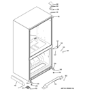 CASE PARTS Diagram and Parts List for GDE23ESEBRSS  General Electric Refrigerator