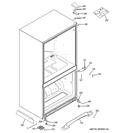 CASE PARTS Diagram and Parts List for GDE23ETEBRBB  General Electric Refrigerator