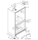 CASE PARTS Diagram and Parts List for GNE22GGEBFWW  General Electric Refrigerator