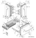 DOORS Diagram and Parts List for GNS22ESEBFSS  General Electric Refrigerator