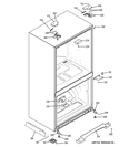 CASE PARTS Diagram and Parts List for GNS22ESEBFSS  General Electric Refrigerator
