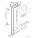 FRESH FOOD DOOR Diagram and Parts List for GSE23GGEBCBB  General Electric Refrigerator
