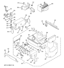 ICE MAKER & DISPENSER Diagram and Parts List for GSE23GGEBCBB  General Electric Refrigerator