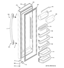 FRESH FOOD DOOR Diagram and Parts List for GSE23GGEBCWW  General Electric Refrigerator