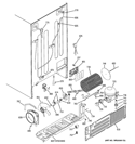 SEALED SYSTEM & MOTHER BOARD Diagram and Parts List for GSE23GGEBCWW  General Electric Refrigerator