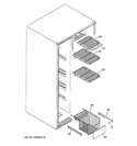 FREEZER SHELVES Diagram and Parts List for GSE23GSECCSS  General Electric Refrigerator