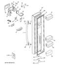 FREEZER DOOR Diagram and Parts List for GSE26HGEBHWW  General Electric Refrigerator