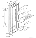 FRESH FOOD DOOR Diagram and Parts List for GSE26HGEBHWW  General Electric Refrigerator