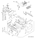 ICE MAKER & DISPENSER Diagram and Parts List for GSE26HGEBHWW  General Electric Refrigerator