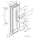 FRESH FOOD DOOR Diagram and Parts List for PSS23KSEBCSS  General Electric Refrigerator