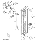 FREEZER DOOR Diagram and Parts List for PZS23KGEBFBB  General Electric Refrigerator