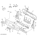 CONTROL PANEL Diagram and Parts List for JB740DF1WW  General Electric Range