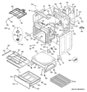 BODY PARTS Diagram and Parts List for JB745DF1BB  General Electric Range