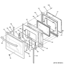 Part Location Diagram of WB02X21494 GE GLASS BRACKET