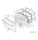 DOOR Diagram and Parts List for JD630SF1SS  General Electric Range
