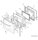 DOOR Diagram and Parts List for PHS920SF1SS  General Electric Wall Oven
