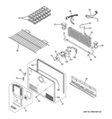 FREEZER SECTION Diagram and Parts List for GTH21GBEBCC  General Electric Refrigerator
