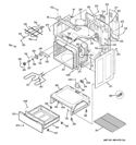 BODY PARTS Diagram and Parts List for JB640SF2SS  General Electric Range