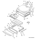 WARMING DRAWER Diagram and Parts List for PS920SF1SS  General Electric Wall Oven