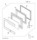 DOOR PARTS Diagram and Parts List for CEB1590SS2SS  General Electric Microwave