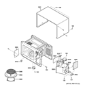 OVEN CAVITY PARTS Diagram and Parts List for CEB1590SS2SS  General Electric Microwave