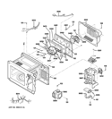 INTERIOR PARTS Diagram and Parts List for CEB1590SS2SS  General Electric Microwave
