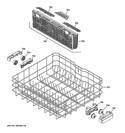 LOWER RACK ASSEMBLY Diagram and Parts List for GDF510PGD1BB  General Electric Dishwasher