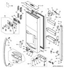 DISPENSER DOOR Diagram and Parts List for DFE29JMDAES  General Electric Refrigerator